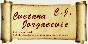 Cvetana Jorgačević vizit kartica